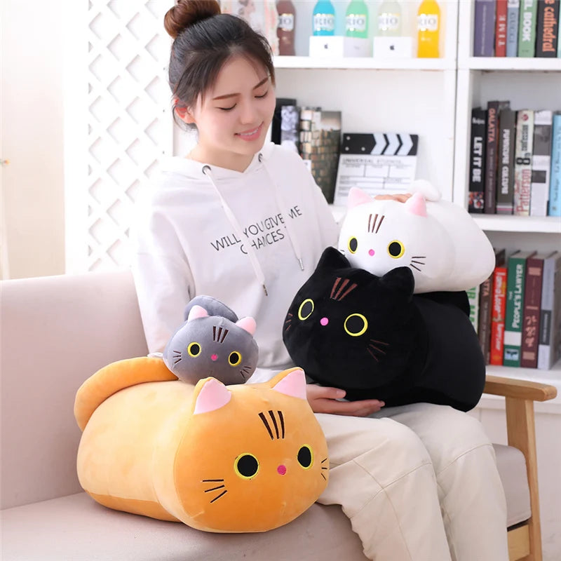 Cute Grey Long Cat Plush Pillow - Image 5