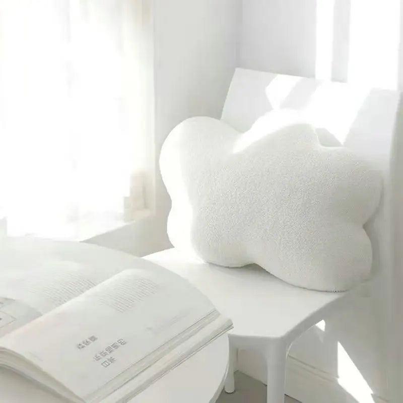 Cozy Cream Bouclé Cloud Accent Pillow - Image 2