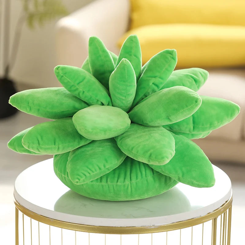 Rainbow Tie-Dye Succulent Plush Pillow - Image 2