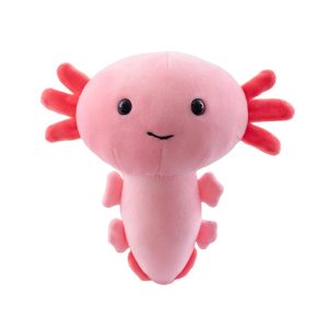Pink Axolotl Plush Toy with Red Gills