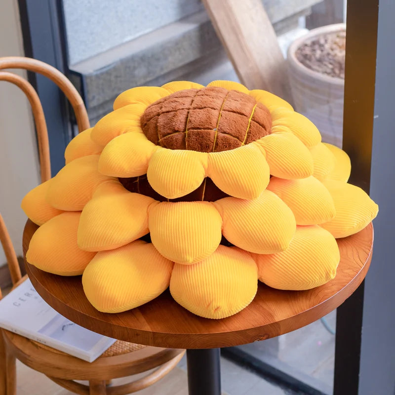 Sunflower Yellow Plush Chair Cushion - Image 2