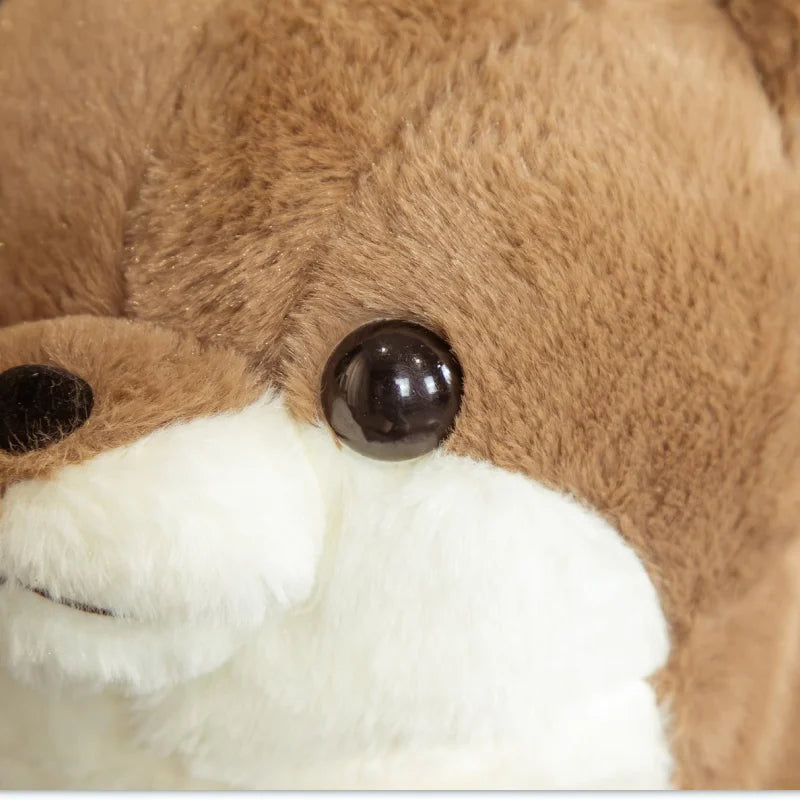 Chubby Brown Otter Plushie with White Belly - Image 3