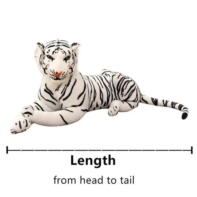 Large Orange and Small White Plush Tiger Pair - Image 7