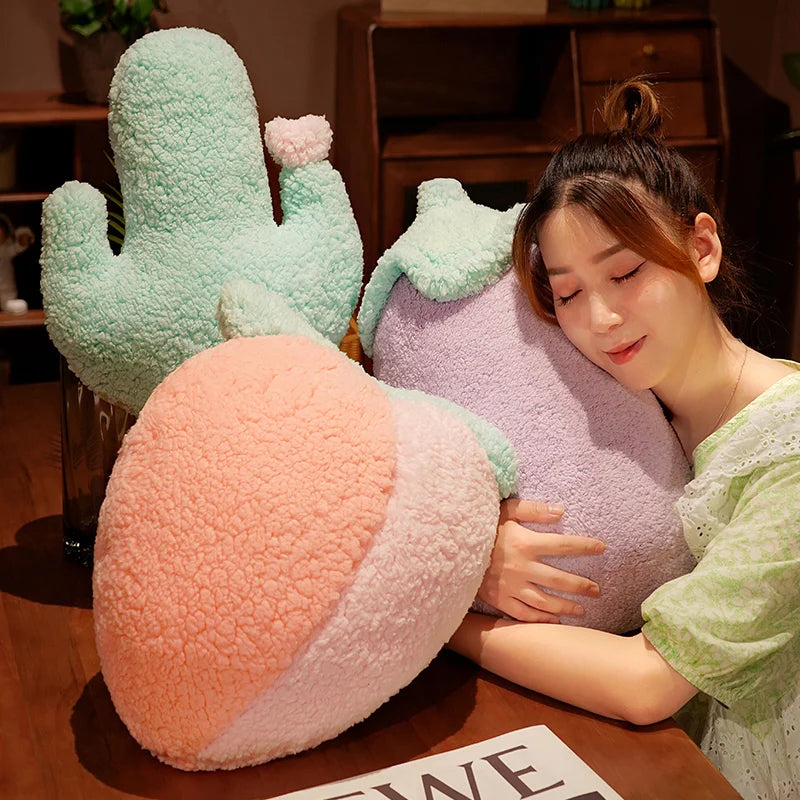 Whimsical Plush Fruit & Plant Shaped Cushions - Image 2