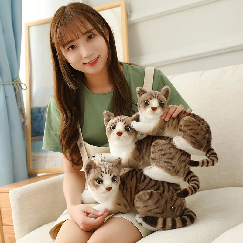 Lifelike Tabby and Siamese Cat Plush Toy - Image 6