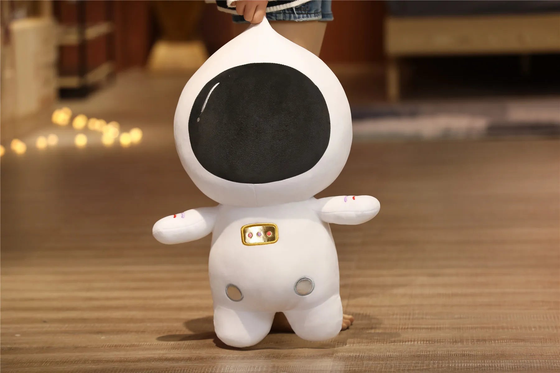 White Astronaut Plush Toy with Gold Patches - Image 8