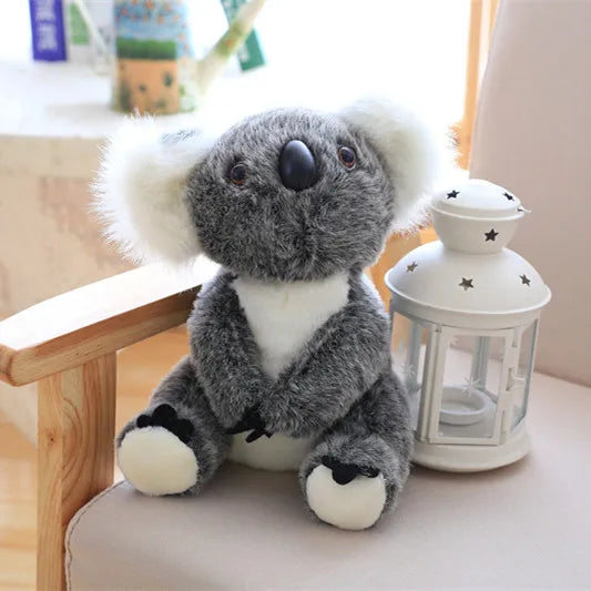 Soft Grey Koala Plush with Baby Joey - Image 7