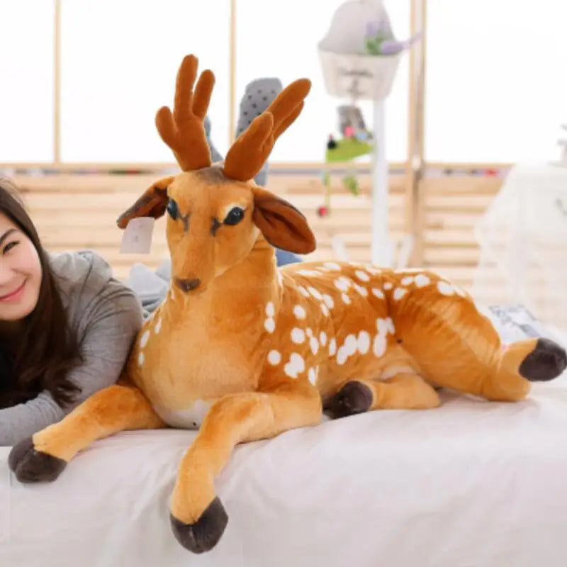 Spotted Fawn Plush Deer Toy with Soft Antlers - Image 4