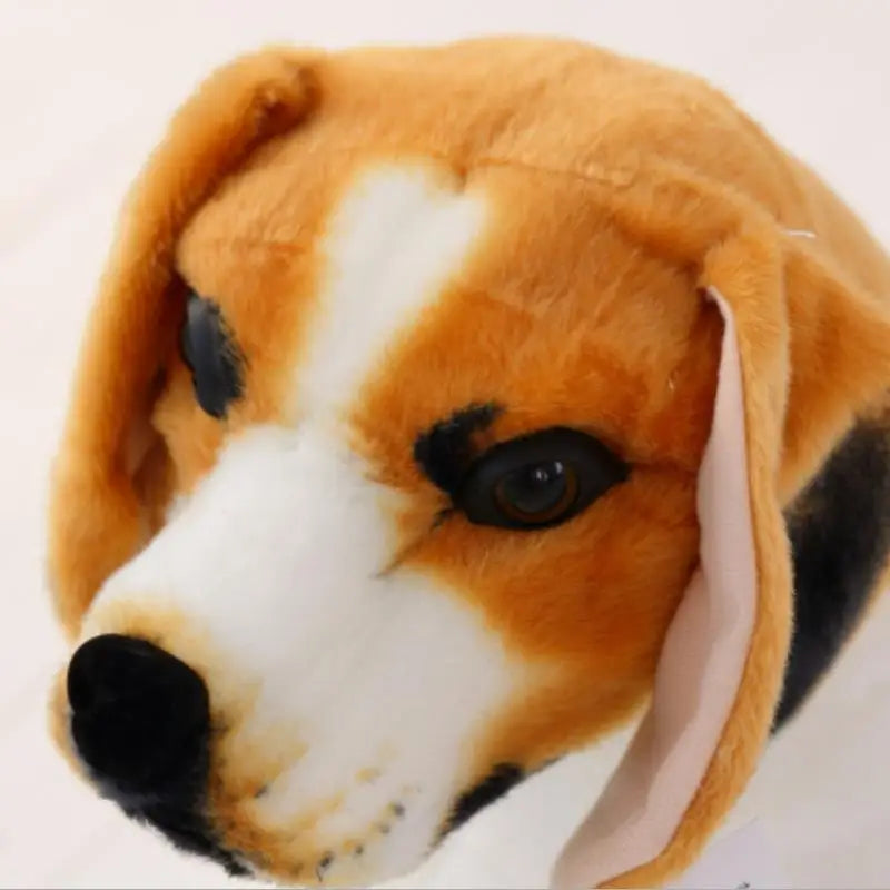 Realistic Tri-Color Beagle Plush Dog - Image 5