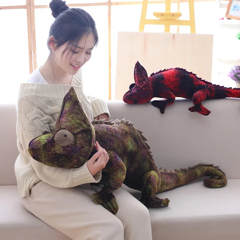 Large Lifelike Chameleon Plush Toy - Image 5