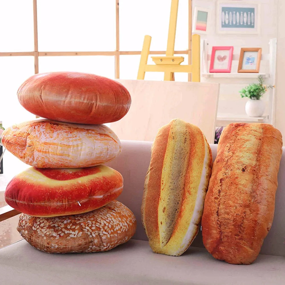 Realistic Bakery Bread Plush Pillows - Image 2
