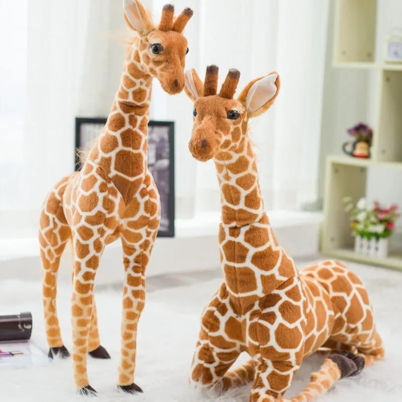 Soft Realistic Brown Spotted Giraffe Plush