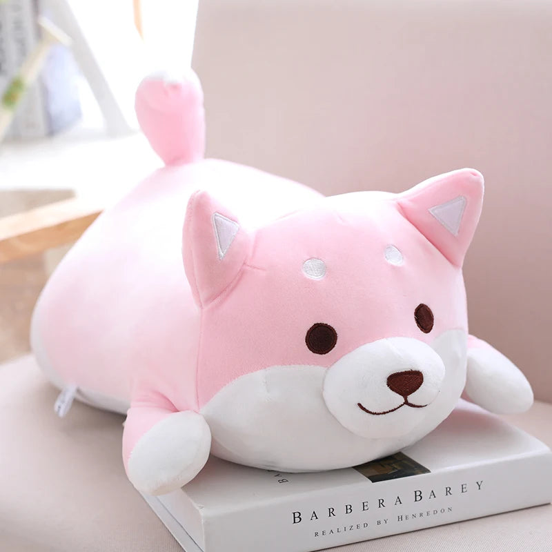 Chubby Tan and White Shiba Inu Plush Toy - Image 5