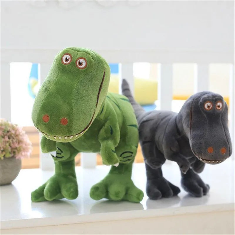 Cute Green and Grey T-Rex Plush Toy - Image 2