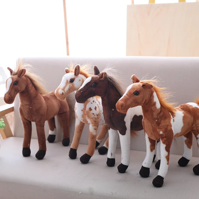 Realistic Brown Horse Plush Toy - Image 2
