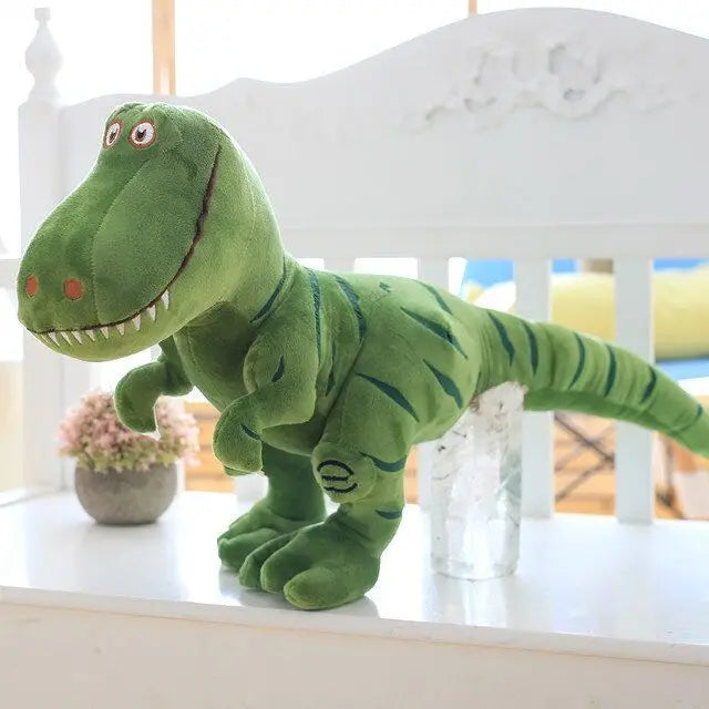 Cute Green and Grey T-Rex Plush Toy - Image 12