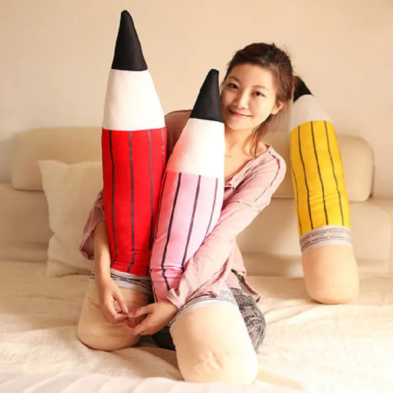 Oversized Striped Pencil Plush Pillow - Image 4
