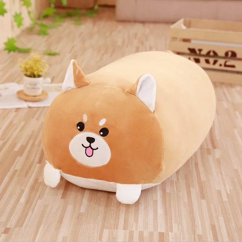 Chubby Calico Cat Plush Pillow with Smiling Face - Image 11