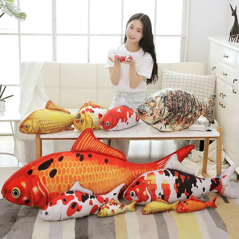 Oversized Realistic Goldfish Plush Toy - Image 5