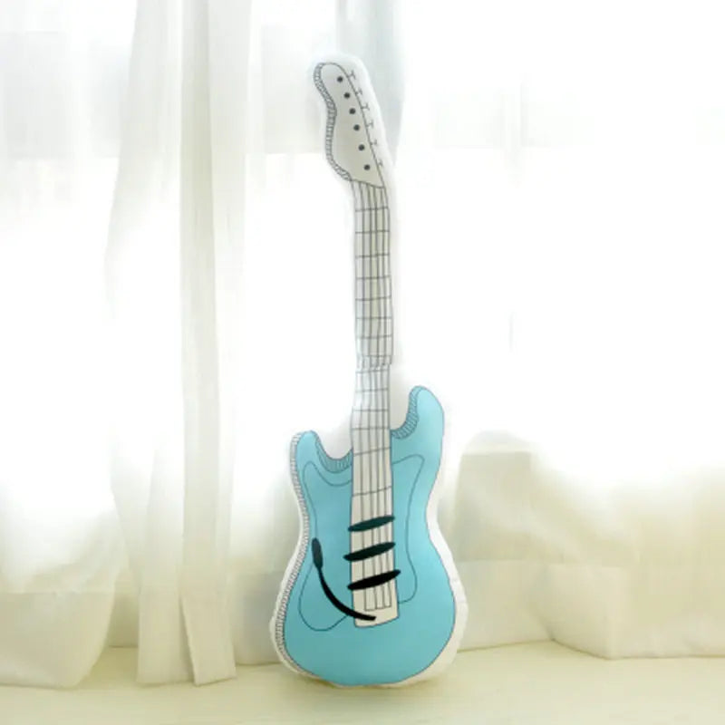 Orange Electric Bass Guitar Plush Pillow - Image 7