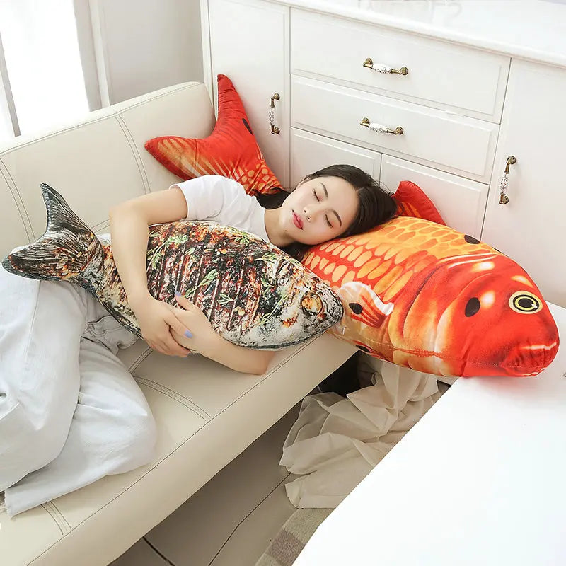 Oversized Realistic Goldfish Plush Toy - Image 6