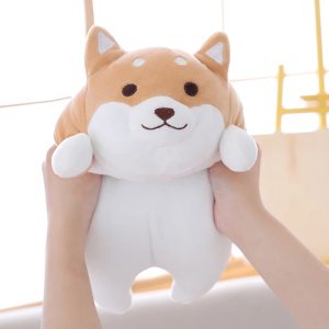 Chubby Tan and White Shiba Inu Plush Toy