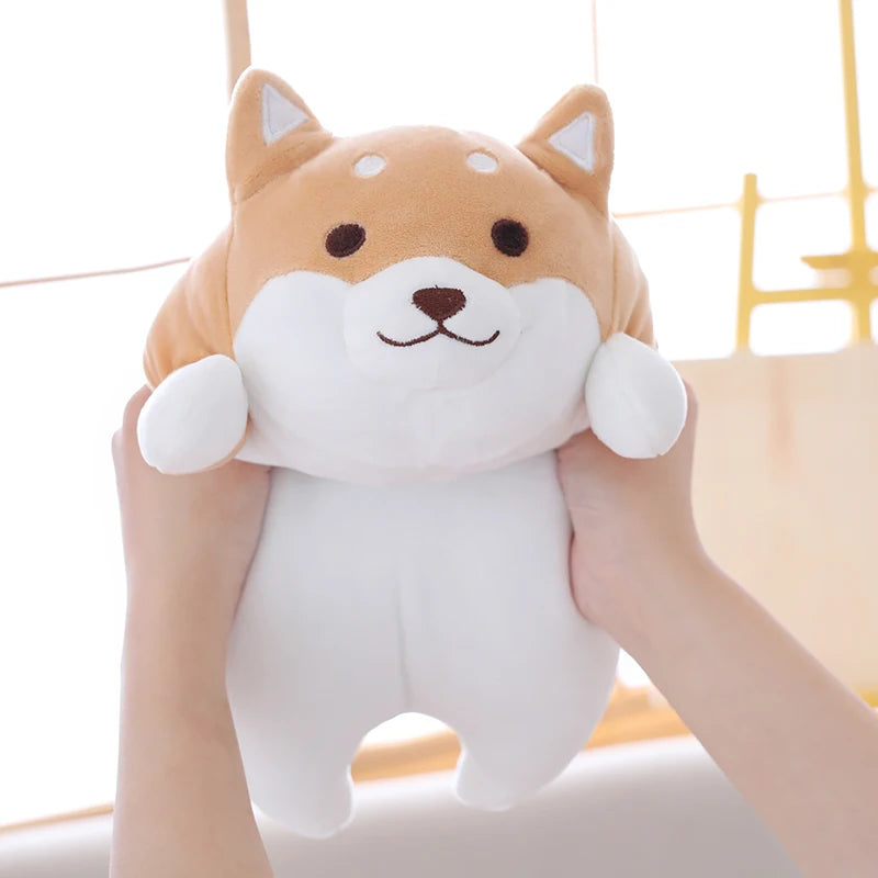Chubby Tan and White Shiba Inu Plush Toy