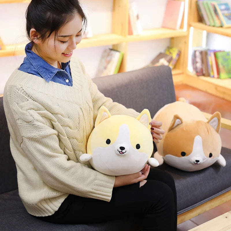 Chubby Tan and White Corgi Plush Pillow - Image 5
