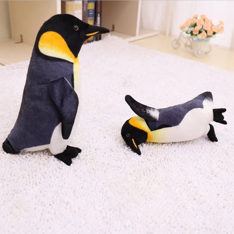 Soft Black and Yellow King Penguin Plush - Image 2