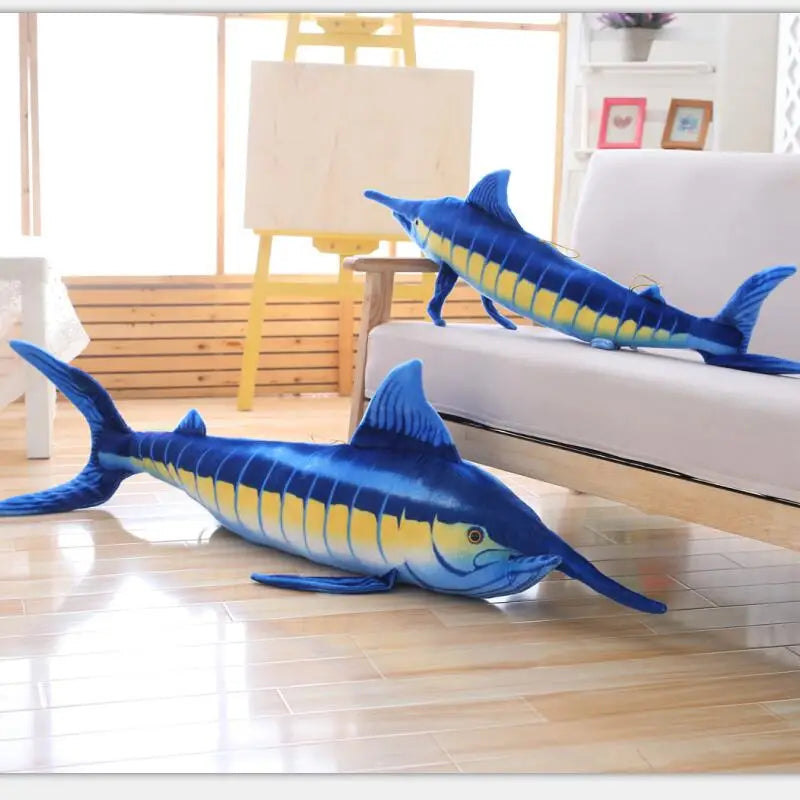 Realistic Blue Marlin Plush Pillow - Image 2