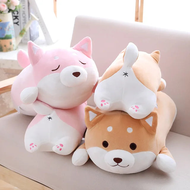 Chubby Tan and White Shiba Inu Plush Toy - Image 2