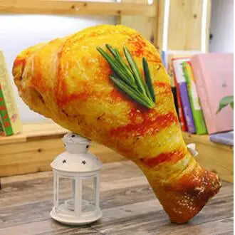 Realistic Roasted Chicken Drumstick Plush Pillow - Image 7