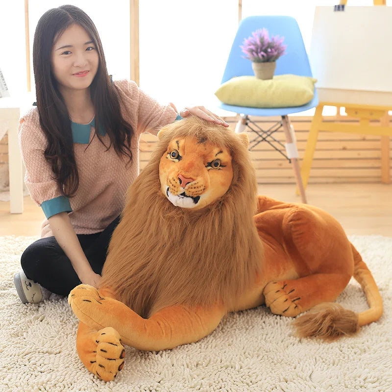 Giant Brown Lion Plush Stuffed Animal