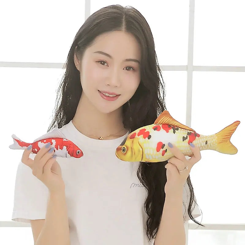 Oversized Realistic Goldfish Plush Toy - Image 3