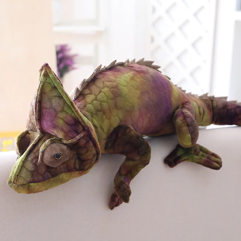 Large Lifelike Chameleon Plush Toy - Image 2