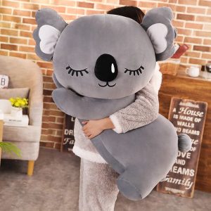 Oversized Sleeping Gray Koala Plush Toy