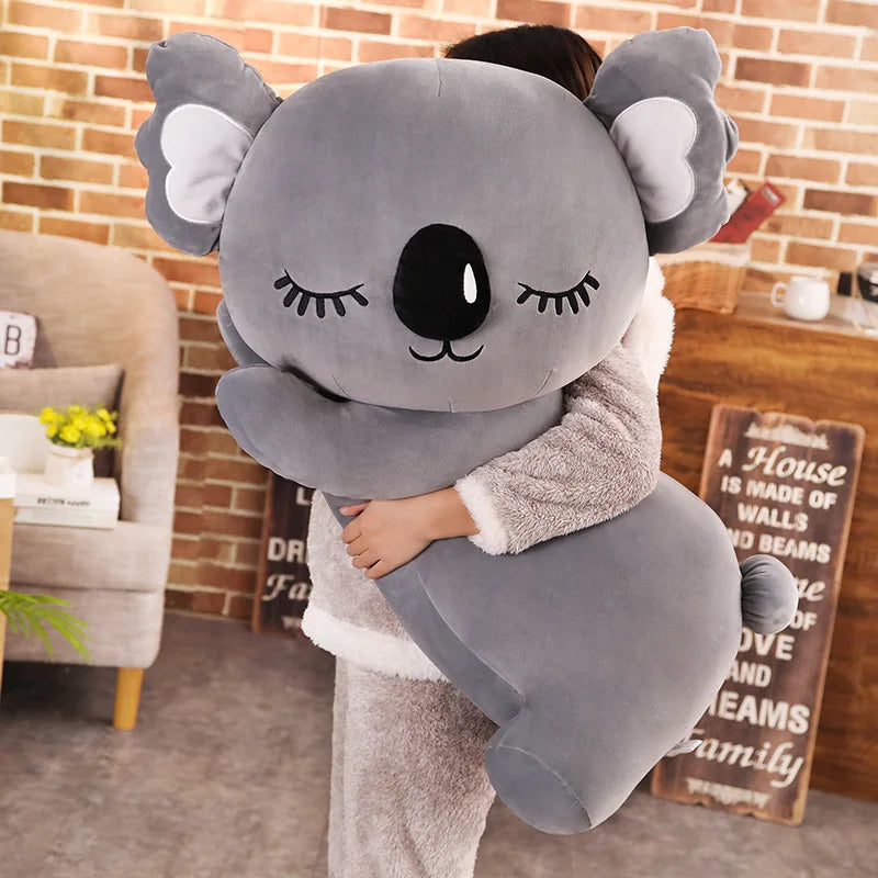 Oversized Sleeping Gray Koala Plush Toy