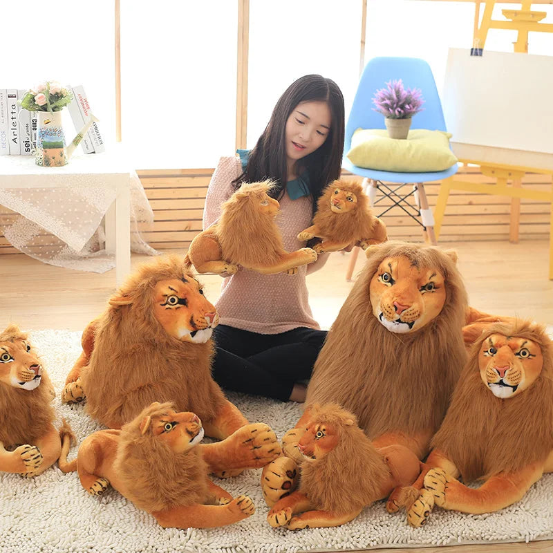 Giant Brown Lion Plush Stuffed Animal - Image 6