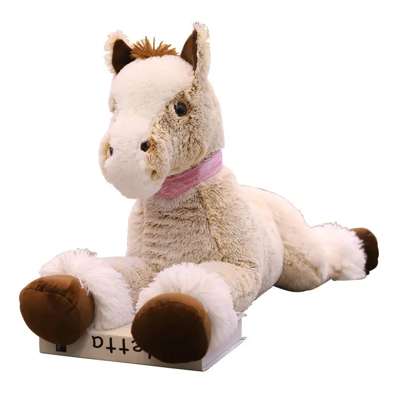 Oversized Lying Down Plush Horse Toy - Image 7