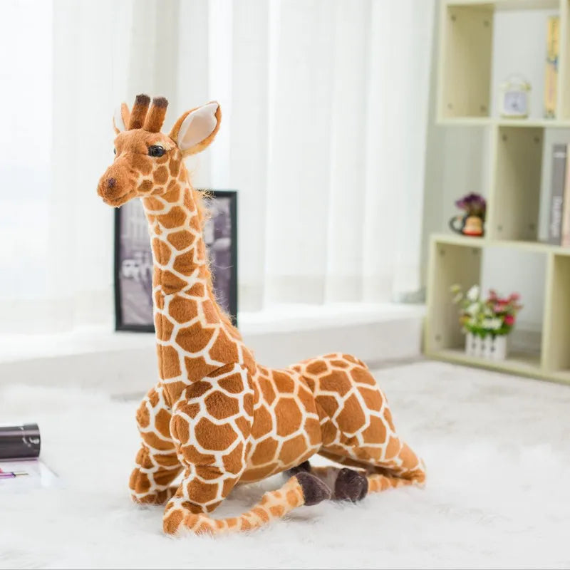 Soft Realistic Brown Spotted Giraffe Plush - Image 3