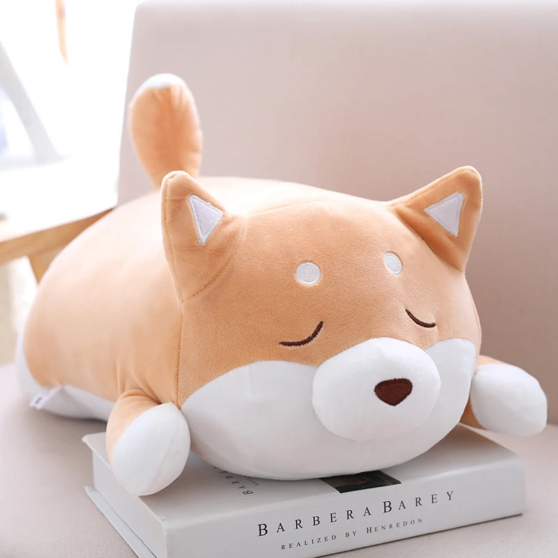Chubby Tan and White Shiba Inu Plush Toy - Image 3