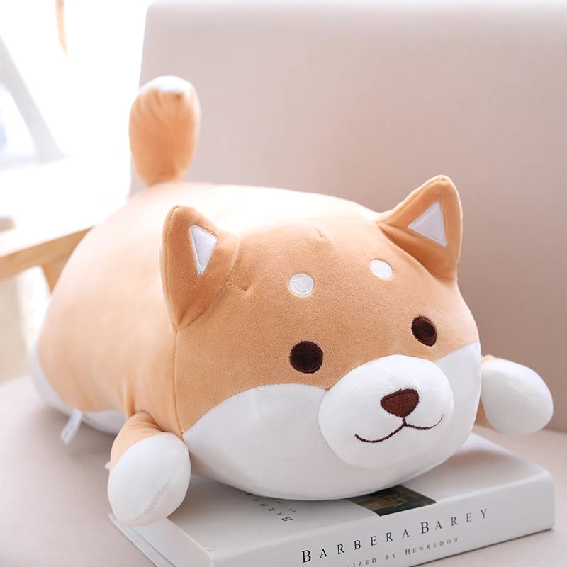 Chubby Tan and White Shiba Inu Plush Toy - Image 4