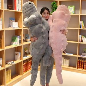 Oversized Grey Crocodile Plush Body Pillow