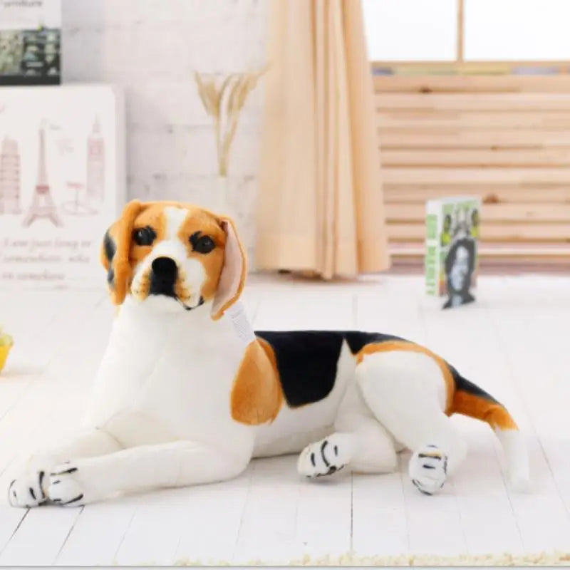 Realistic Tri-Color Beagle Plush Dog - Image 2