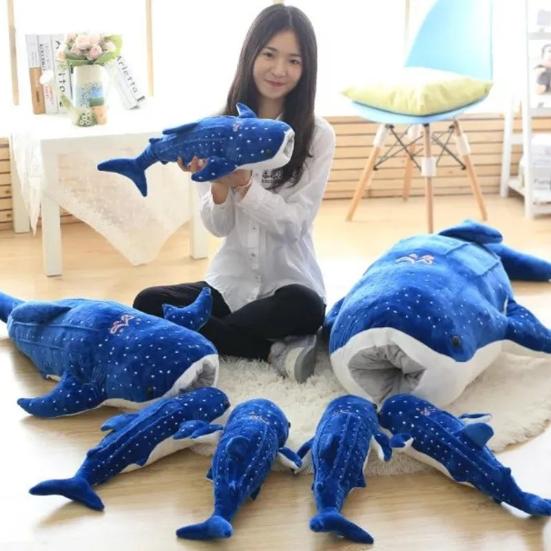 Large Blue Whale Shark Plush Hand Warmer