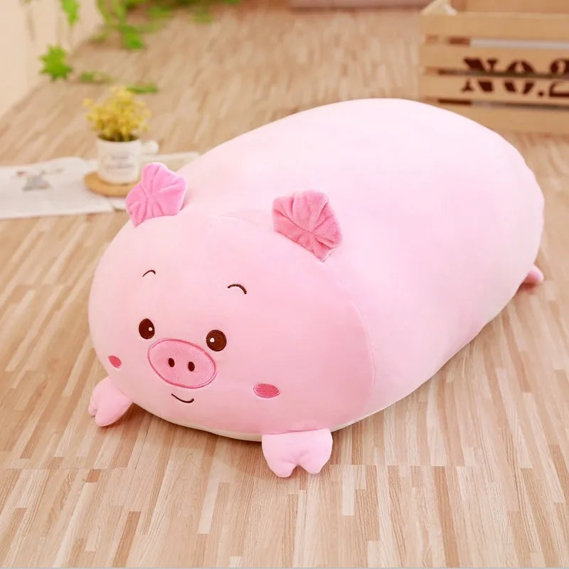 Chubby Calico Cat Plush Pillow with Smiling Face - Image 3