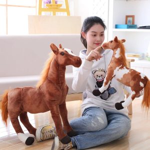 Realistic Brown Horse Plush Toy