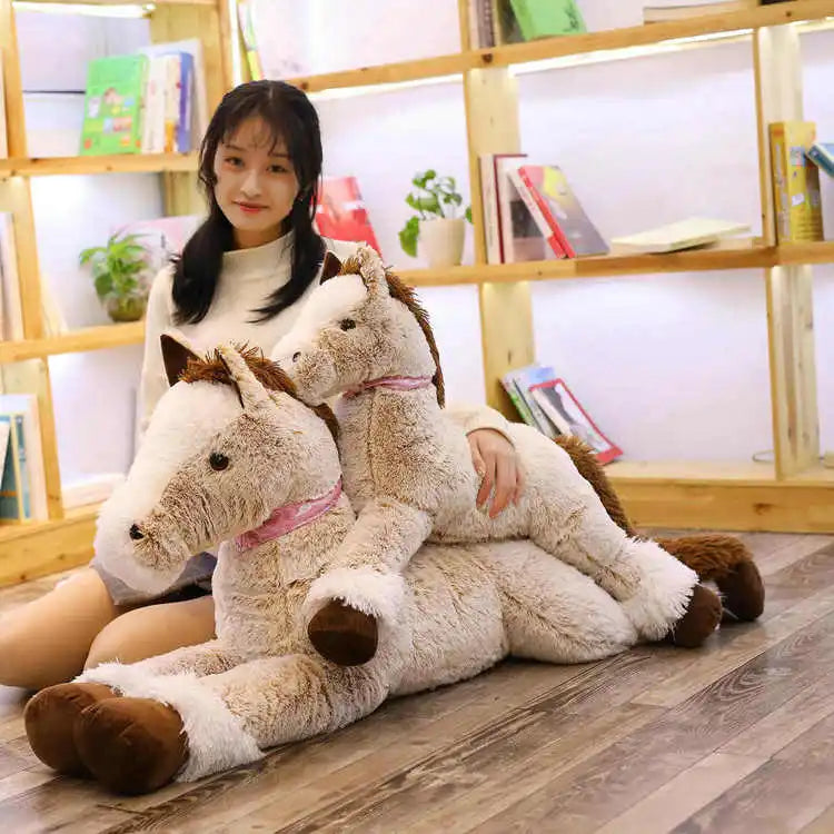 Oversized Lying Down Plush Horse Toy - Image 4