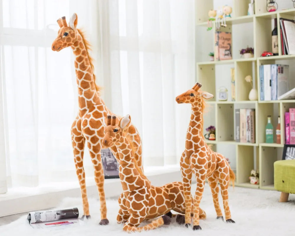 Soft Realistic Brown Spotted Giraffe Plush - Image 2