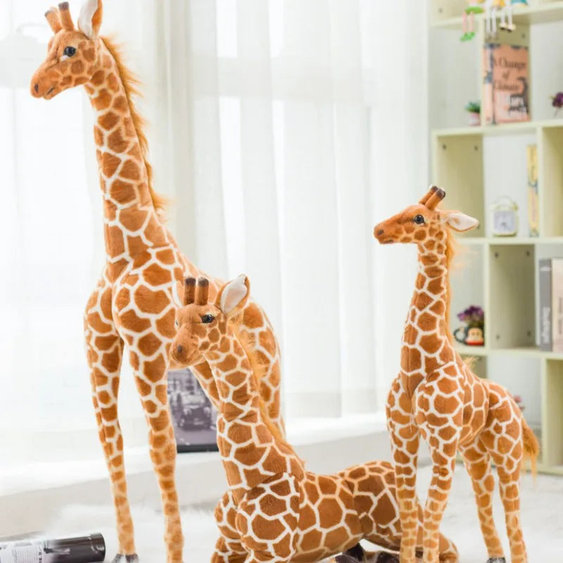 Tall Tan Spotted Giraffe Plush Toy
